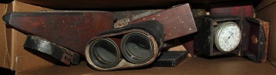 Youngs Speed Indicator, a pocket barometer, drawing instruments and miscellaneous items